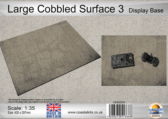 Coastal Kits CKS0205 - 1:35 Scale Large Cobbled Surface 3 Display Base