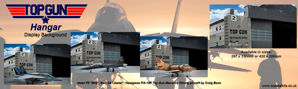Coastal Kits CKSTG297 - 1:72 Scale Top Gun Hangar Background with attachment clips
