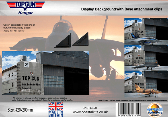 Coastal Kits CKSTG420 - 1:48 Scale Top Gun Hangar Background with attachment clips