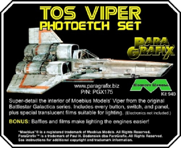 Paragrafix PGX175 - 1/32 Moebius TOS Viper Photoetch Set For Moebius 940