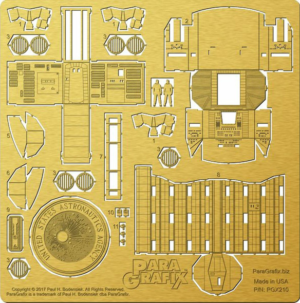 Paragrafix PGX210 - 1/144 Discovery XD-1 Cockpit and Airlock Photoetch Set For Moebius 2001-3