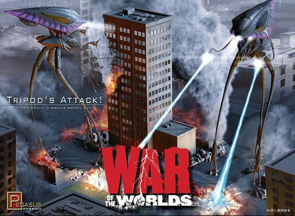 Pegasus Hobbies PEG9006 - 1/350 Tripods Attack! War of the Worlds 2005 diorama Model Kit