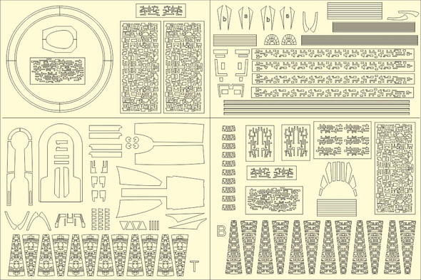 Aztek Dummy AD-46 - 1/1000 Starship Excelsior (Round 2) Paint Masks