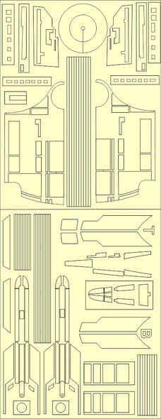 Aztek Dummy AD-75 - 1/350 Round 2 Grissom/Oberth paint masks