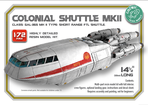 1:72nd scale 'BSG' Mk2 Colonial Shuttle