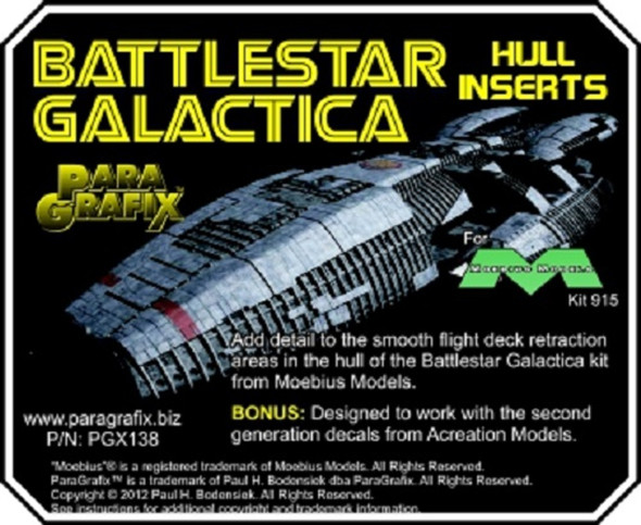 Paragrafix PGX138 - 1/4105 Battlestar Galactica (2003) Hull Inserts