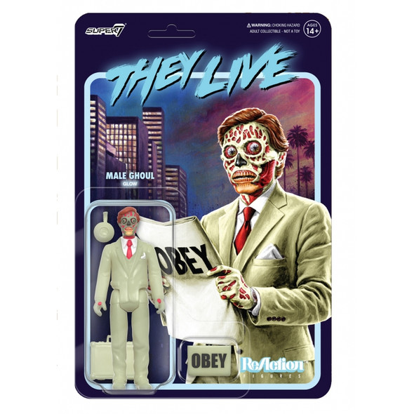 SUPER7 - THEY LIVE MALE GHOUL GITD REACTION FIGURE