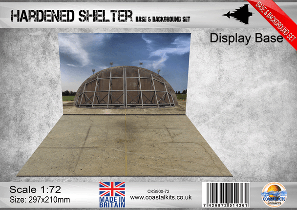 Coastal Kits CKS900-72 - 1:72 Hardened Aircraft Shelter Base & Background Set