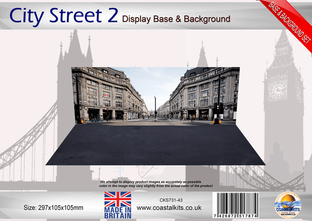 Coastal Kits CKS731-43 - 1:43 Scale City 2 Street Base & Background