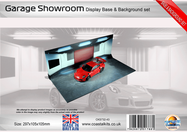 Coastal Kits CKS732-43 - 1:43 Scale Car Garage/Showroom Base & Background