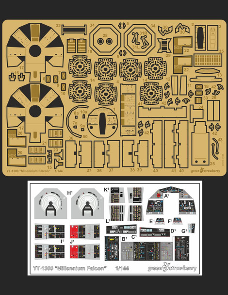 Green Strawberry 01616-1/144 YT-1300 "Millennium Falcon" Photoetch Set