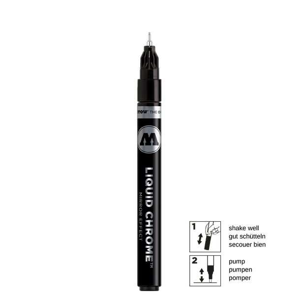 Molotow Liquid Chrome - 1mm Nib Pump Marker Pen