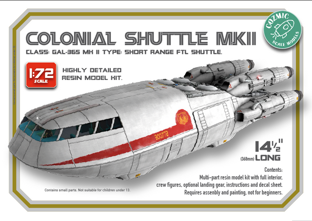 1:72nd scale 'BSG' Mk2 Colonial Shuttle