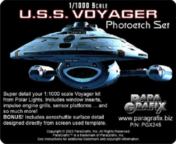 Paragrafix PGX245 - 1/1000 NEW! USS Voyager Photoetch Set