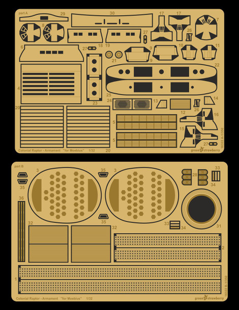 Green Strawberry 16322 - 1/350 U.S.S. Enterprise NCC-1701 - TOS Photoetch set