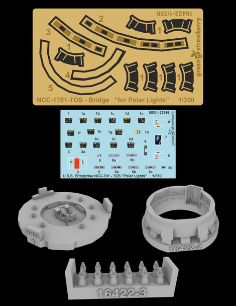 Green Strawberry 16422 - 1/350 NCC-1701-TOS - Bridge Photoetch & Resin Details set