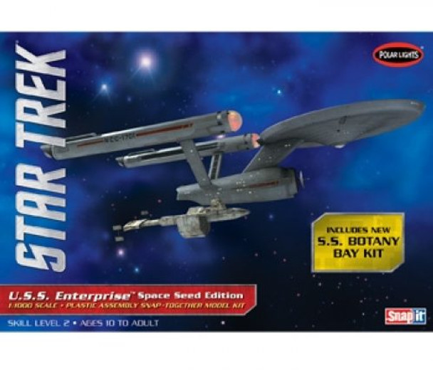 POLAR LIGHTS 908 - 1:1000 STAR TREK TOS USS ENTERPRISE SPACE SEED EDITION SNAP KIT