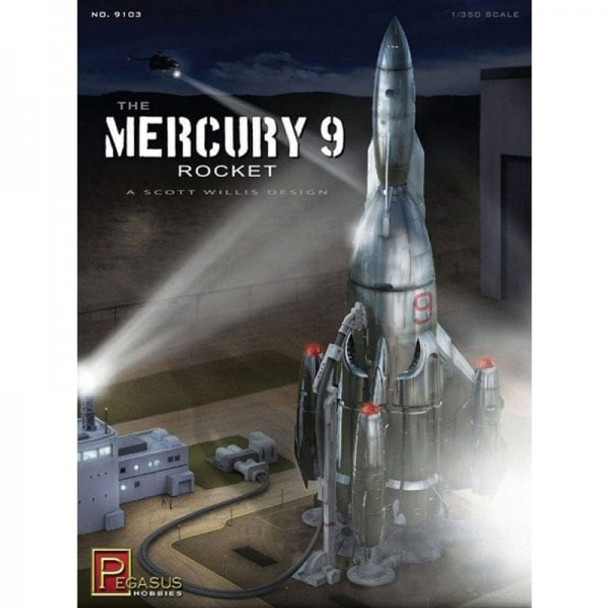 Pegasus Hobbies 9103 -  1/350 Mercury 9 Rocket Model Kit