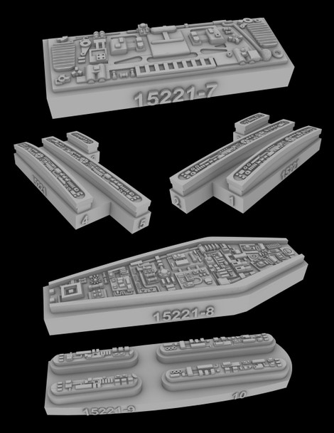 Green Strawberry 15221 - 1/670 Intrepid class - Sensors array Resin Detail Set