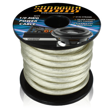 1/0 SILVER 50' TINNED OFC OXYGEN FREE COPPER POWER CABLE 1/0 SILVER 50' TINNED OFC OXYGEN FREE COPPER POWER CABLE