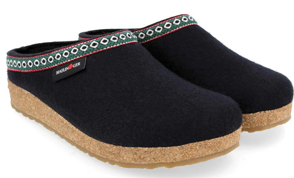 Haflinger Women's GZ Slippers: Navy Haflinger Women's GZ Slippers: Navy