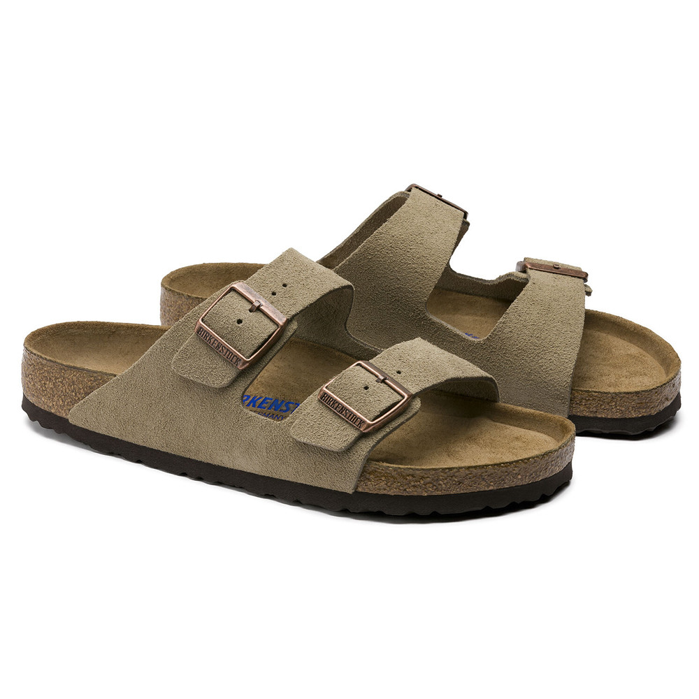 Birkenstock Women's Arizona Suede (Soft Footbed): Taupe