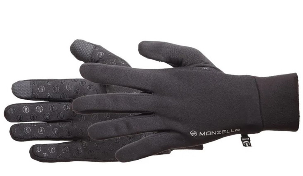 Manzella Men's Power Stretch Ultra Touch Tip Glove: Black