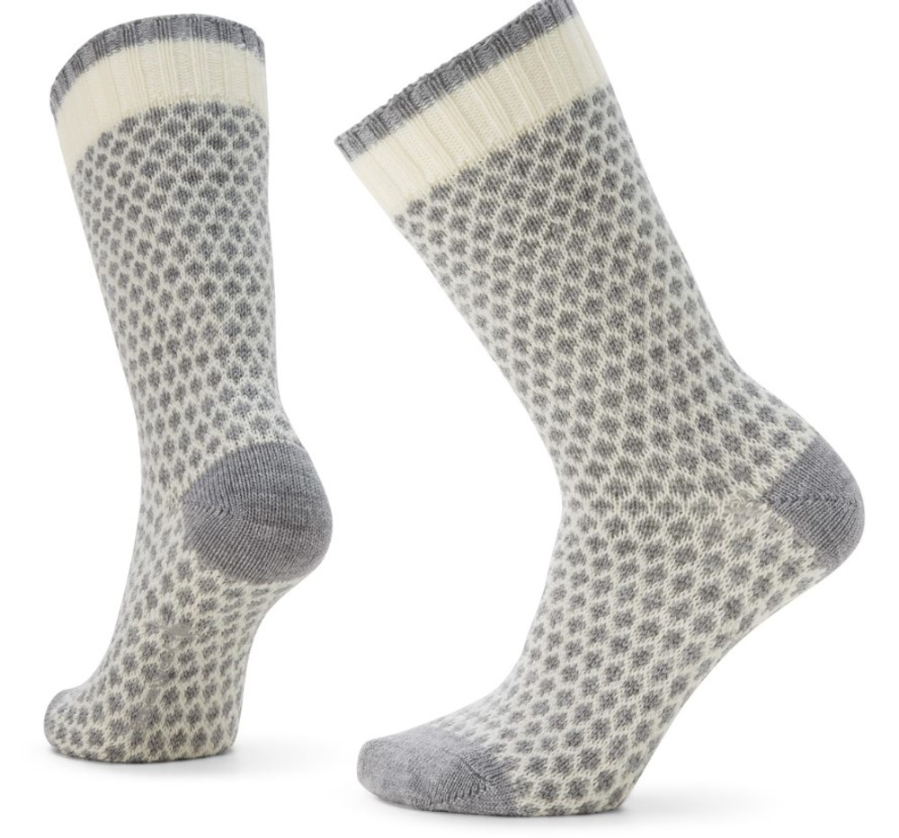Smartwool Women's Popcorn Polka Dot Crew Sock: Natural Smartwool Women's Popcorn Polka Dot Crew Sock: Natural