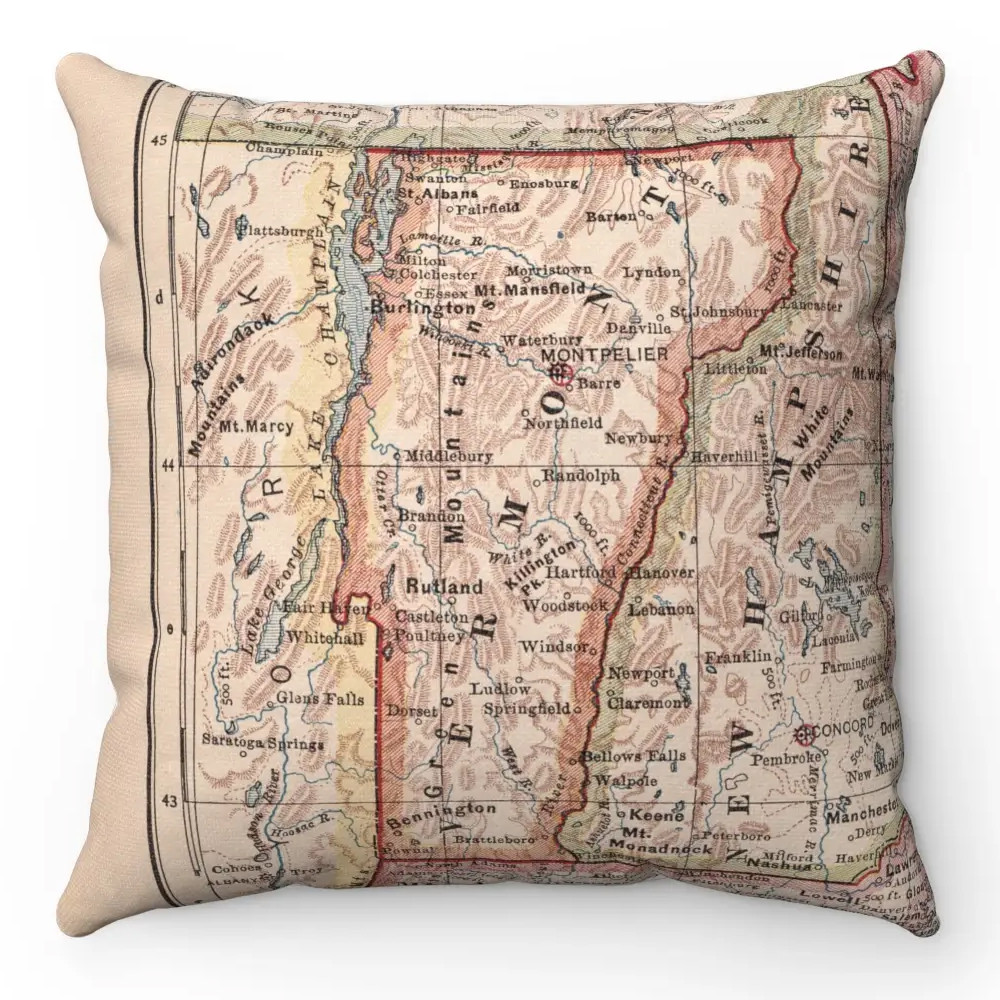 Vintage Map Pillow Vintage Map Pillow