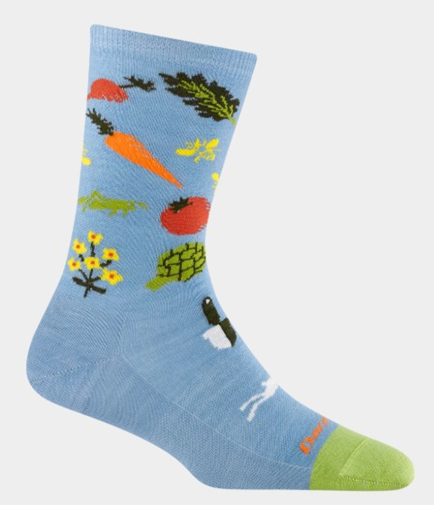 Darn Tough Women's 6054 Farmers Market Crew Sock: Sky Darn Tough Women's 6054 Farmers Market Crew Sock: Sky