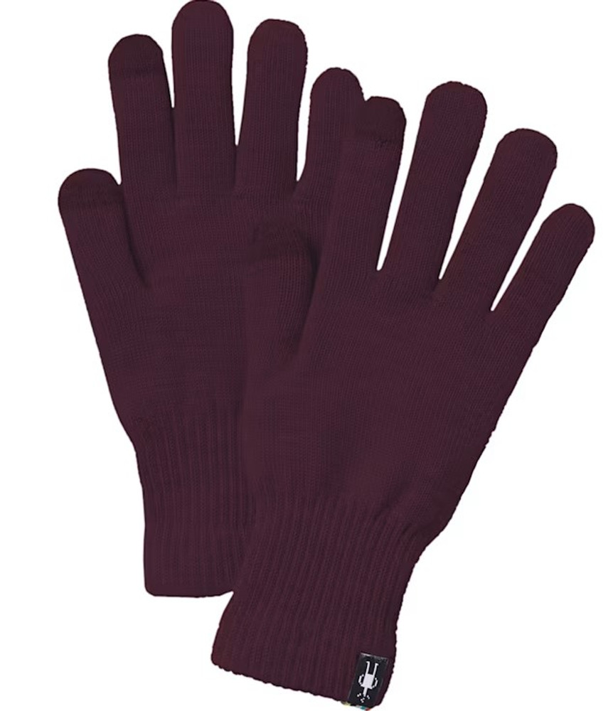 Smartwool Liner Gloves: Eggplant Smartwool Liner Gloves: Eggplant