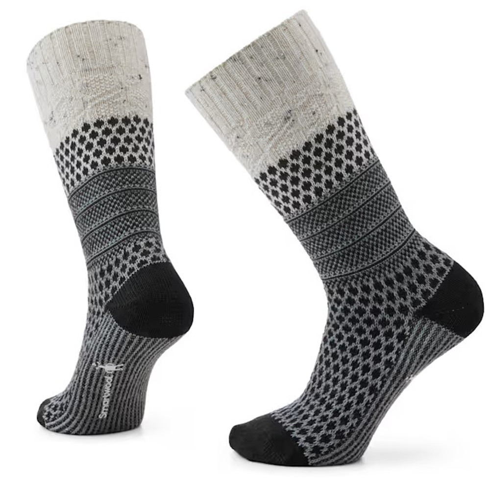 Smartwool Women's Popcorn Cable Sock: Natural Donegal Smartwool Women's Popcorn Cable Sock: Natural Donegal