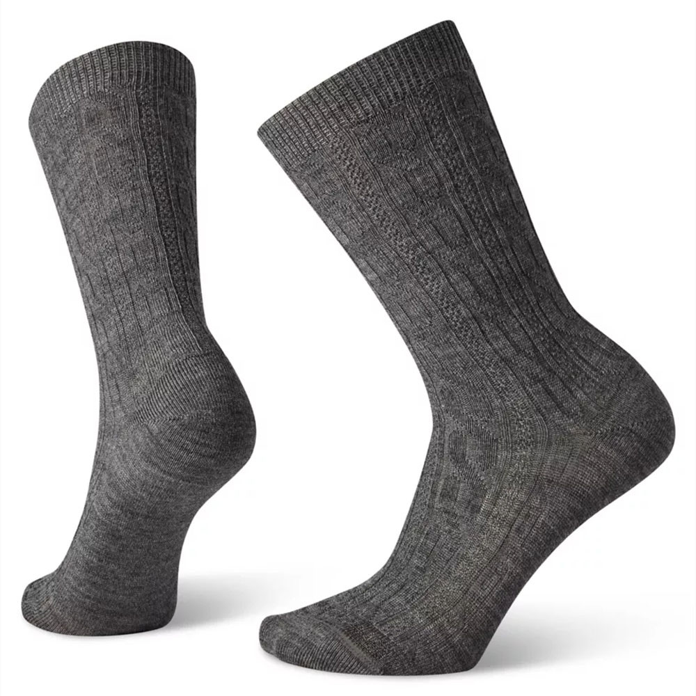 Smartwool Women's Everyday Cable Crew Sock: Medium Gray Smartwool Women's Everyday Cable Crew Sock: Medium Gray