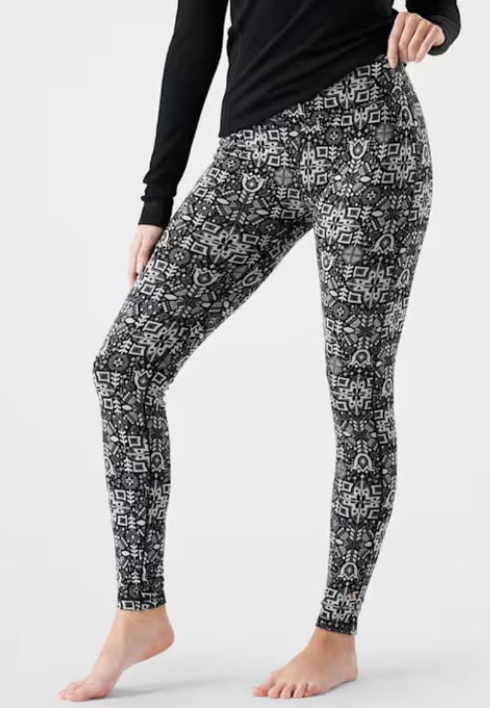 Smartwool Women's Base layer Bottom: Black Deco Floral