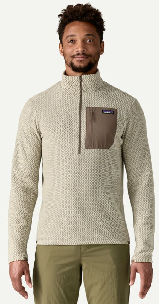 Patagonia Men's R1 Air Zip Neck Top: Pelican