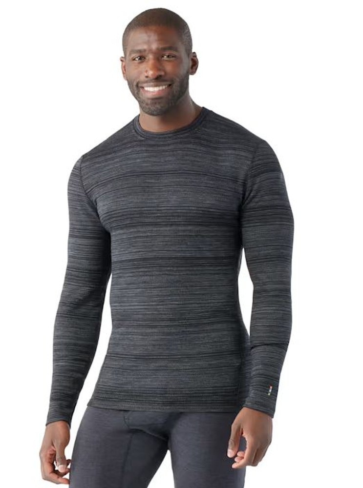 Smartwool Men's Classic Thermal Base Layer Crew: Black Colorshift