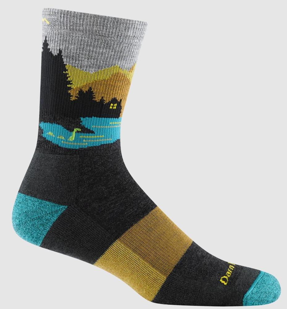 Darn Tough Men's 5014 Close Encounters Micro Midweight Crew Sock: Charcoal Darn Tough Men's 5014 Close Encounters Micro Midweight Crew Sock: Charcoal