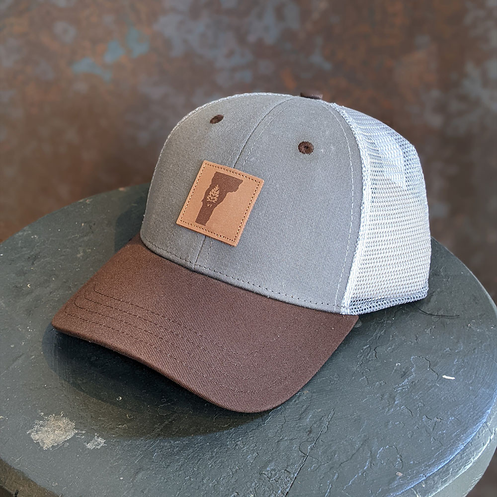 Roam VT Leather Patch Trucker Hat Roam VT Leather Patch Trucker Hat