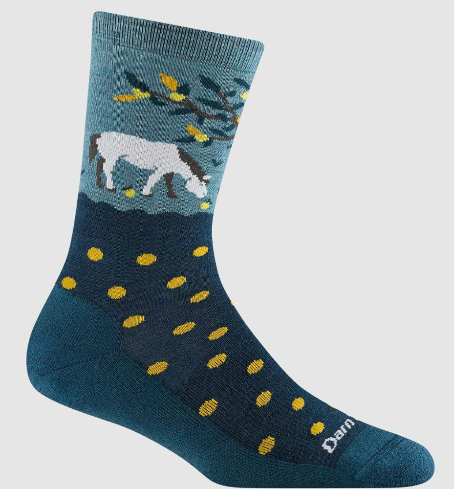 Darn Tough Women's 6105 Wildlife Crew Light Weight Cushion Sock: Dark Teal