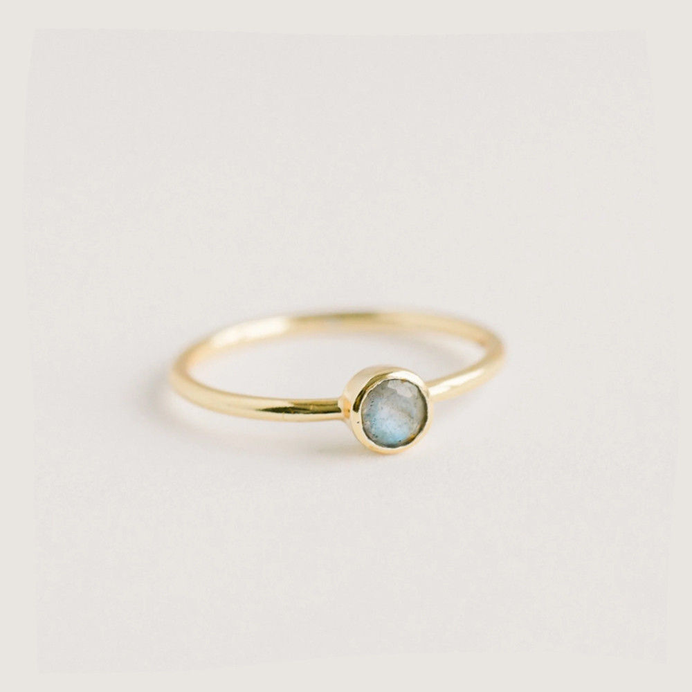 Elli Parr Leona Stack Ring: Labradorite Elli Parr Leona Stack Ring: Labradorite