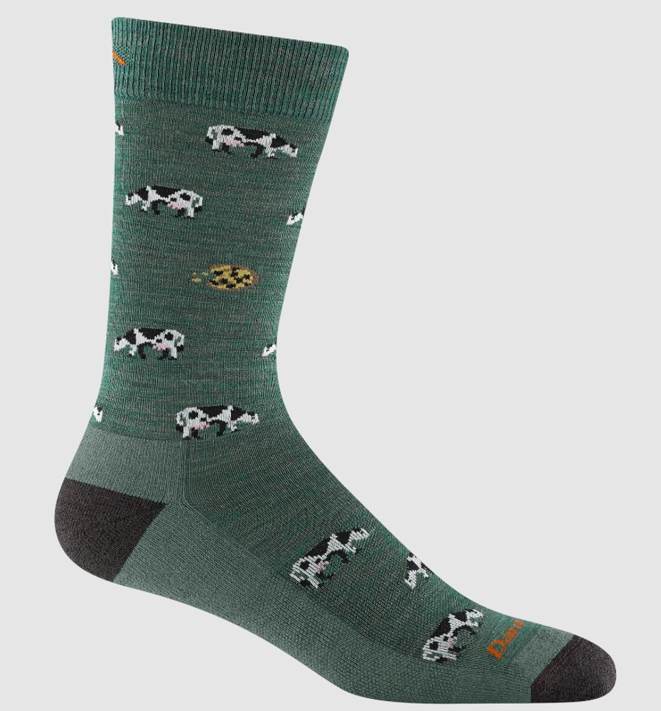Darn Tough Men's 6116 Dairy Air Crew Lightweight Sock: Pasture