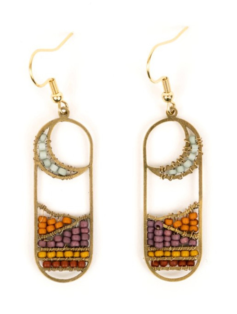 Altiplano Moonview Earrings: Sunset Altiplano Moonview Earrings: Sunset