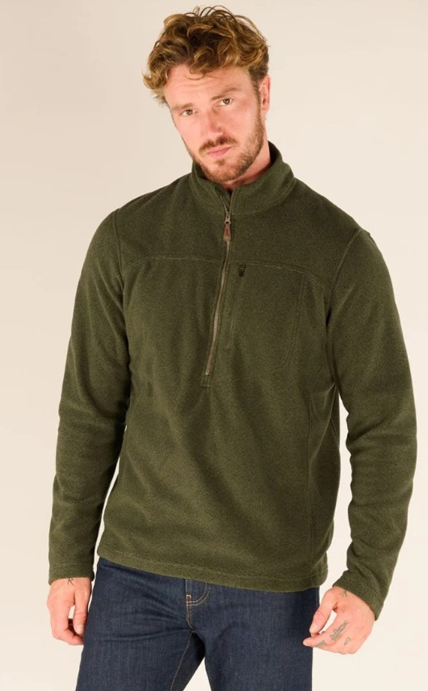 Sherpa Men's Rolpa Eco 1/4 Zip Top: Evergreen Sherpa Men's Rolpa Eco 1/4 Zip Top: Evergreen