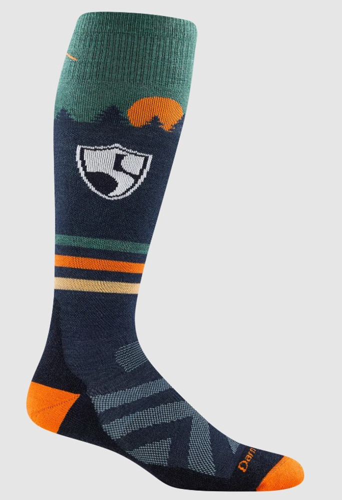 DARN MENS 8055 HIGH FIVES OTC MW SKI SOCK: Eclipse