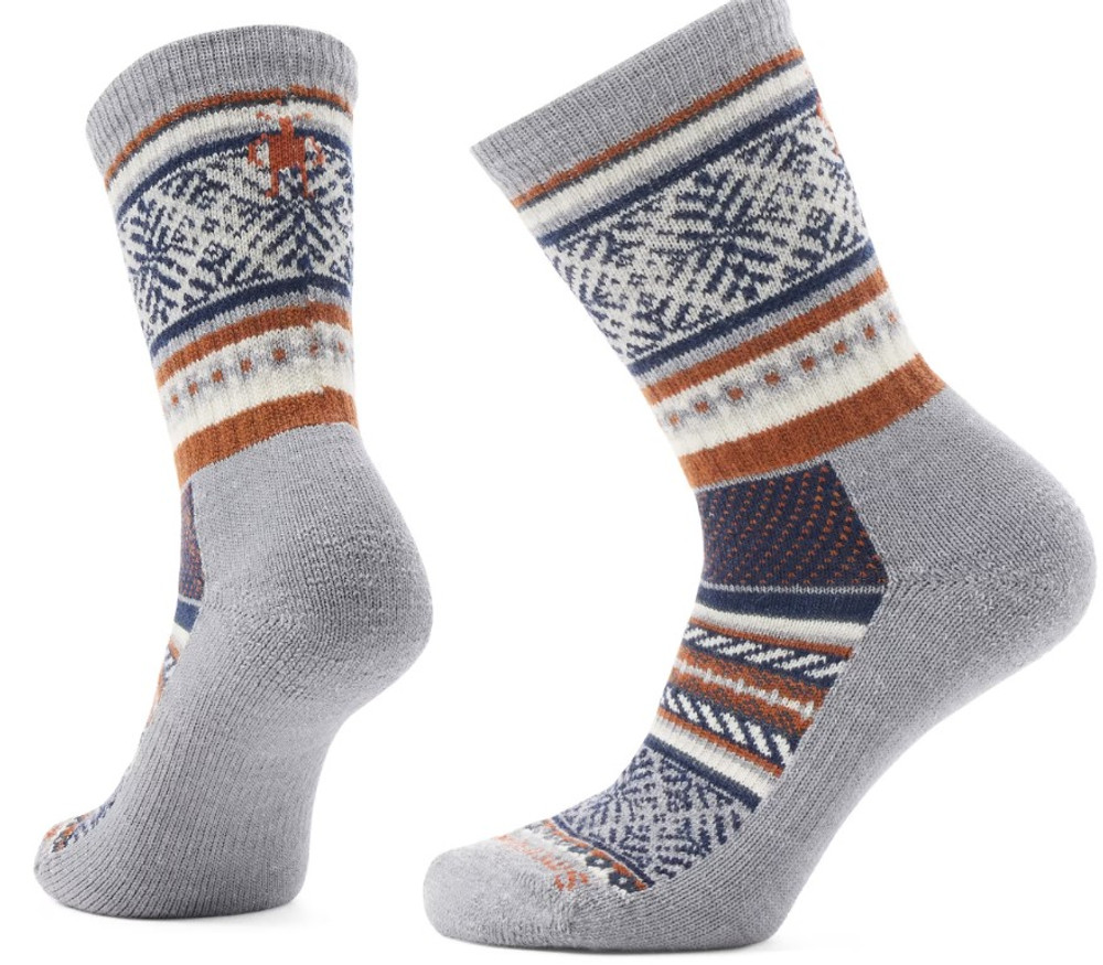 Smartwool Everyday Fair Isle Sweater Crew Socks: Light Gray Smartwool Everyday Fair Isle Sweater Crew Socks: Light Gray