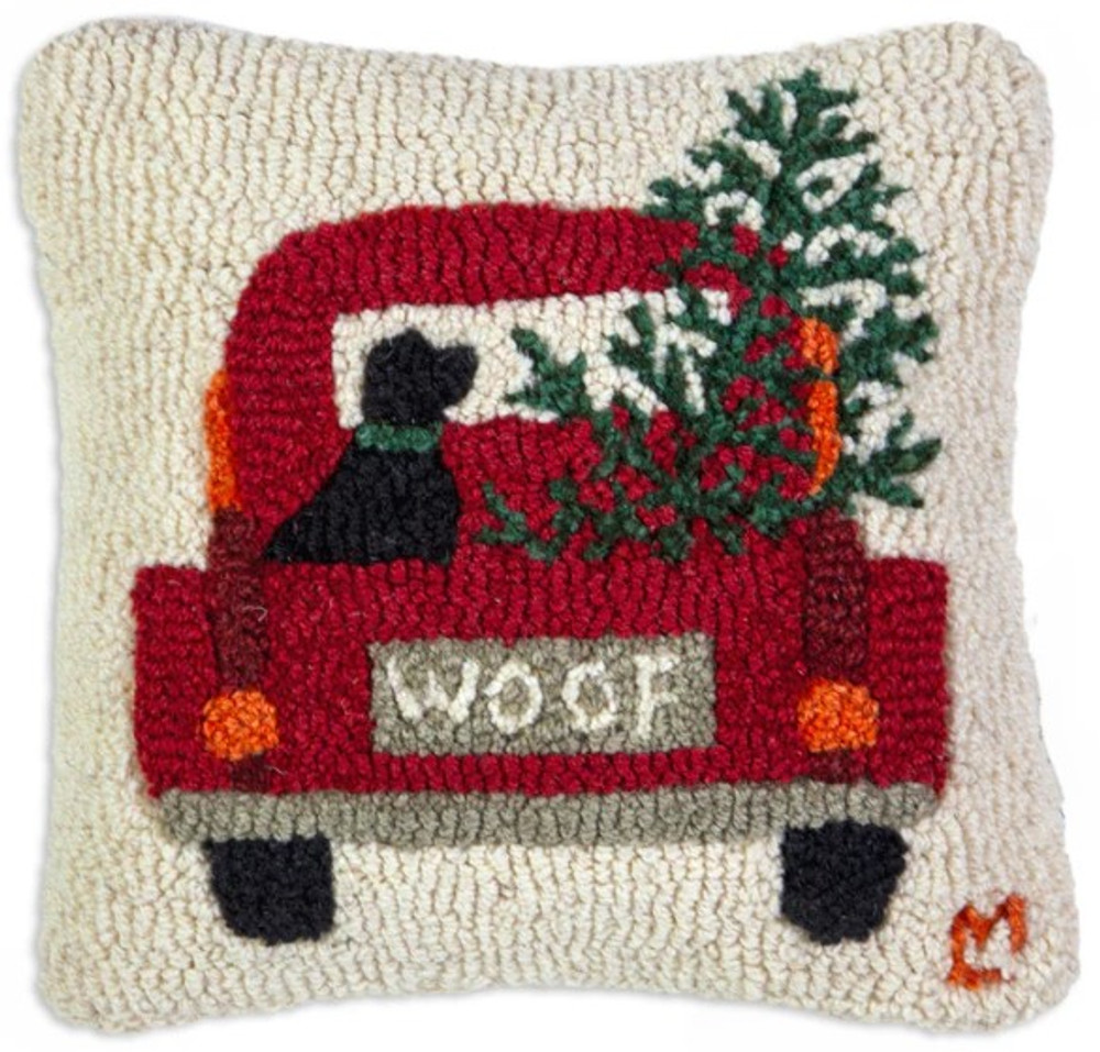 CHANDLER WOOF TRUCK PILLOW CHANDLER WOOF TRUCK PILLOW