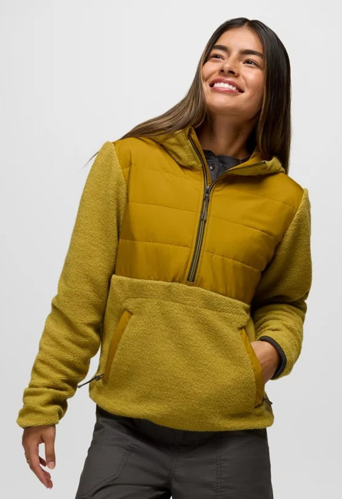 PRANA Women's Wooly Bird Fleece 1/2 ZIP: Golden Leaf PRANA Women's Wooly Bird Fleece 1/2 ZIP: Golden Leaf