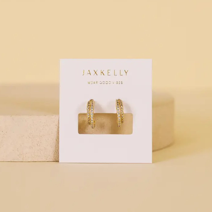Jax Kelly Double Champagne Hoop Earrings_Gold