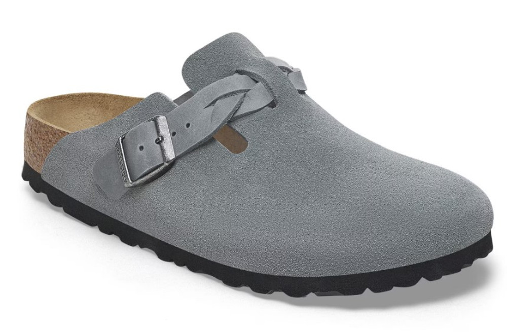 Birkenstock Women's Boston Braided: Basalt Gray Birkenstock Women's Boston Braided: Basalt Gray