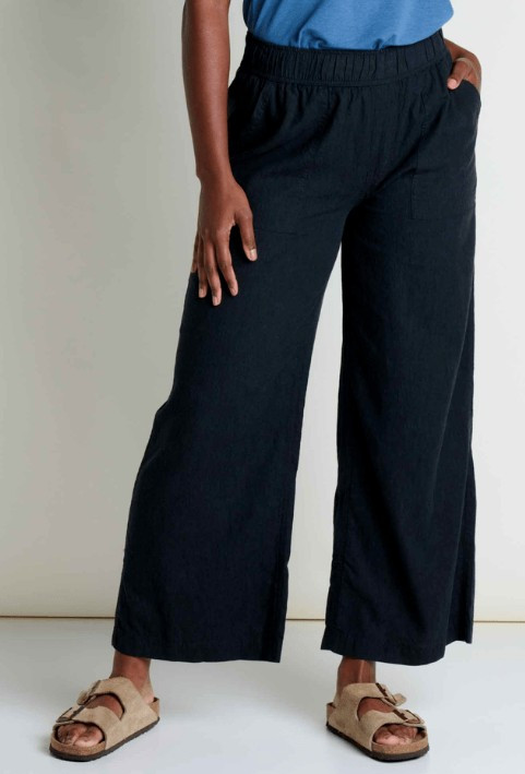 Toad & Co Women's Taj Hemp Wide Leg Pant: Black